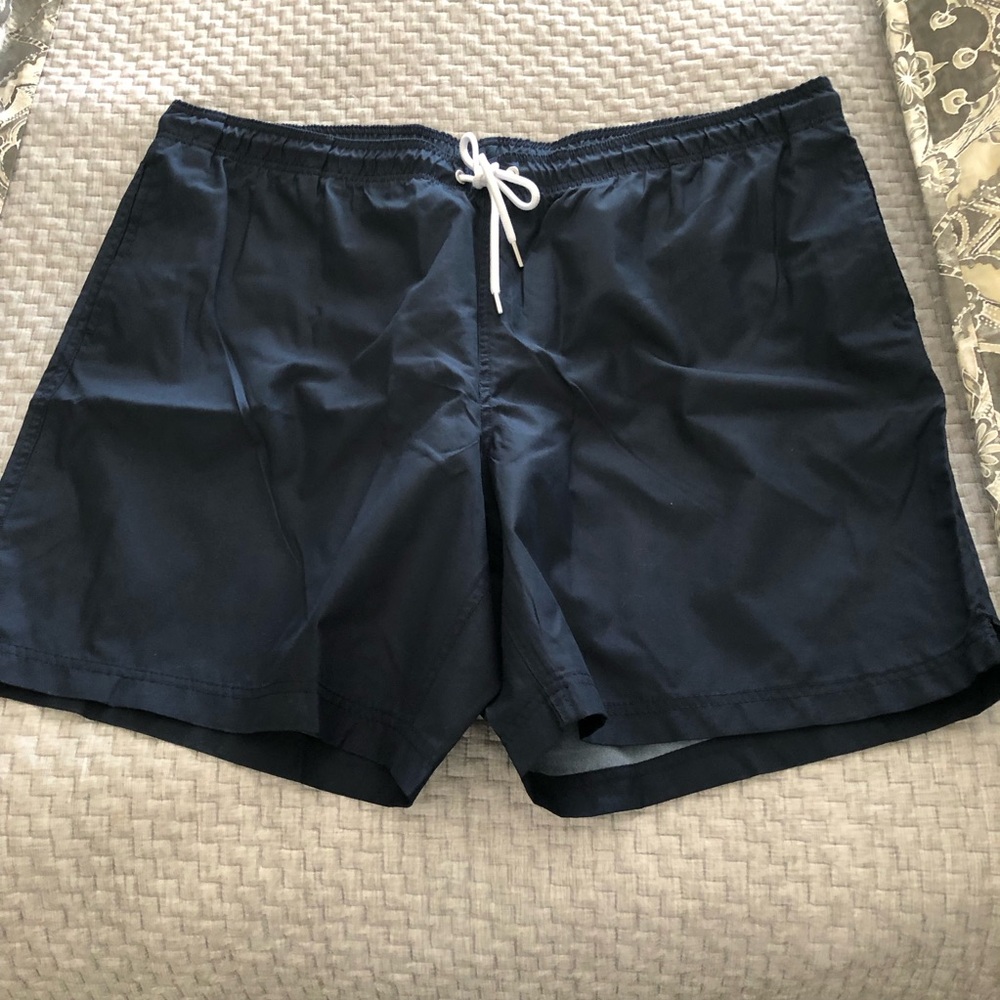 Men’s Lands' End Blue Swim Trunks for Ultimate Comfort